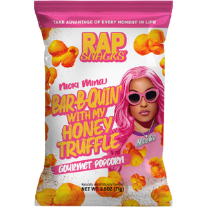 
            
                Charger l&amp;#39;image dans la galerie, Rap Snacks Nicki Minaj Bar-B-Quin&amp;#39; Honey Truffle Gourmet Popcorn 71 g
            
        