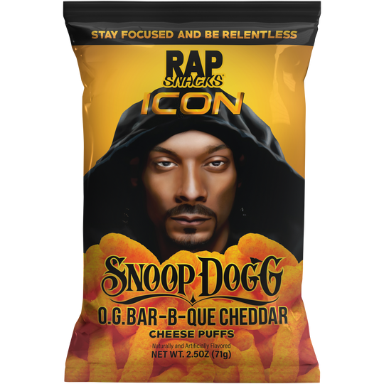 Rap Snacks Snoop Dogg O.G. Bar-B-Que Cheddar Cheese Puffs 71 g