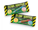 TOXIC WASTE SLIME WRITER GEL DECORATING PEN & SOUR CANDY DISKS BLUE RAZZ & STRAWBERRY