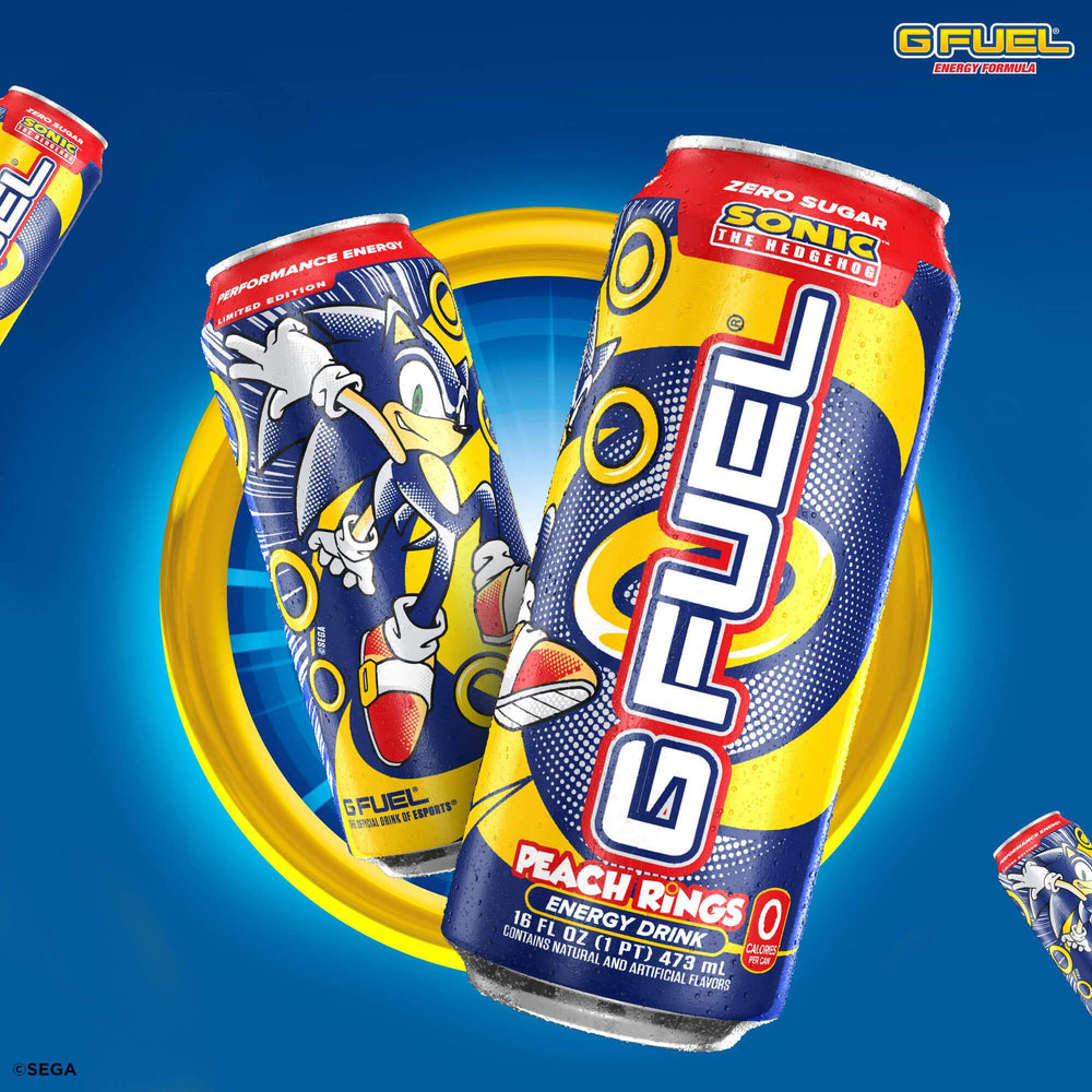 
            
                Charger l&amp;#39;image dans la galerie, G Fuel Sonic Energy Drink Zero Sugar Peach Rings
            
        
