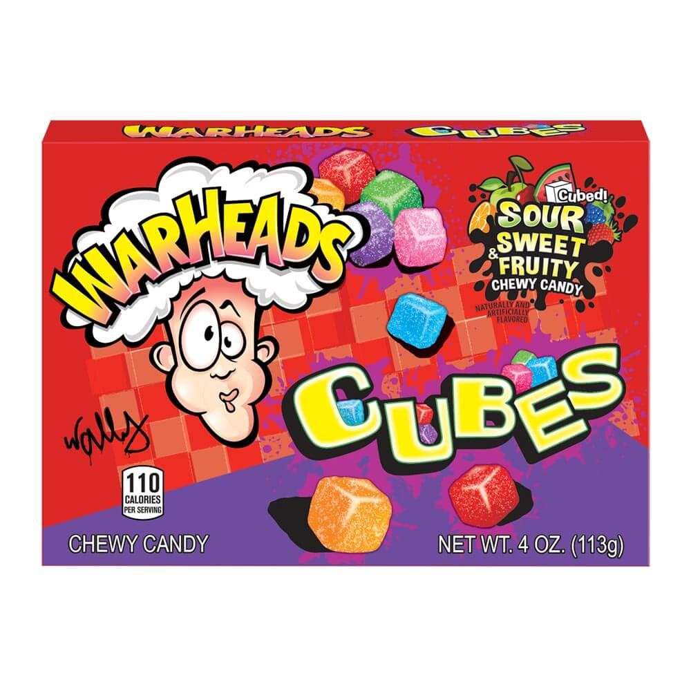 WarHeads Sour Chewy Cubes Theatre Pack - 4oz