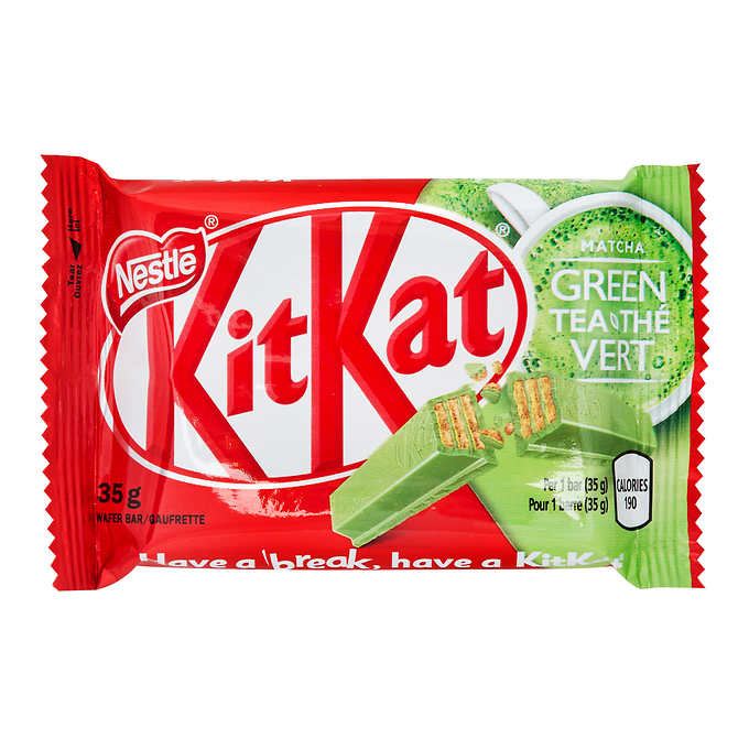 Kit Kat - Barres de gaufrettes au chocolat au thé vert - 35G